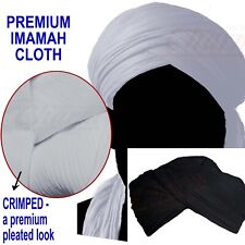 Mens Crimped Cotton Turban Amama Imama Muslim Islamic Pagri Cloth Amamah Imamah