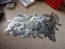 Meccano 10 x Zinc Curved Strip 5 Hole - Part 90a - Aged & Playworn - 10 Only