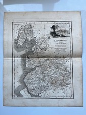 1843 antique county map