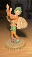 Flower Fairies JANUARY Danbury Mint  12cm Perpetual Calendar 1999. PINE TREE