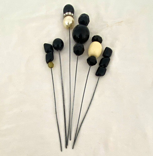 Vintage beaded hatpins - hatpins, x
