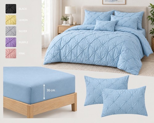 Pintuck duvet cover set - pintuck,