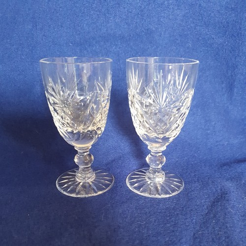 Pair cut glass crystal - pair, of