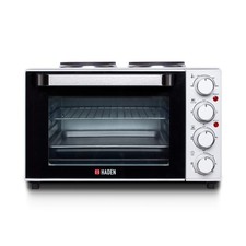Haden 25L Mini Oven with Grill and Hot Plates - Stylish Stainless Steel Tabletop