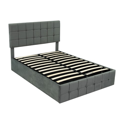 Upholstered ottoman bed - upholstered, 4ft6