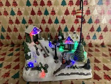 Christmas Festive LED Light Up  Snow  Scene  with flying santa ?