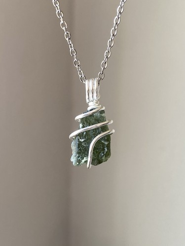 Genuine moldavite pendant - moldavite,