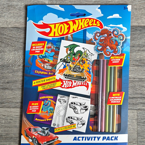 Hot wheels colouring pad - wheels,