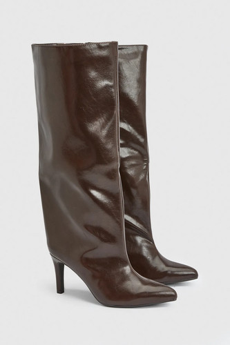 Faith chocolate heeled - heeled, boots