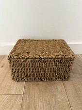 Wicker storage basket box with - storage,
