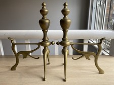 Vintage Brass Fire Dogs