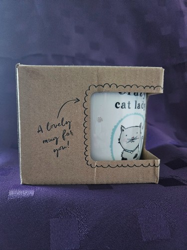 Bone china crazy cat lady - bone,