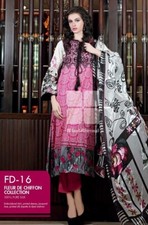 *GUL AHMED* EMBROIDERED LAWN SUIT + SILK BROSHIA DUPATA Size10/12 PRELOVED