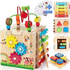 Wooden Activity Cube 8-in-1