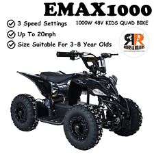 Electric E-Max Quad Bike 1000W 48V MIDI High Torque 3 speed Black Edition