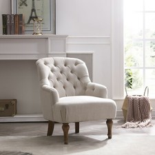 Bianca Linen Fabric Arm Chairs