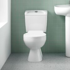 Modern Close Coupled Toilet & Seat 3/6 Litre Dual Flush Cistern Bathroom WC Pan