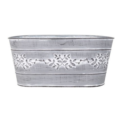 Grey metal leafy vine - grey,