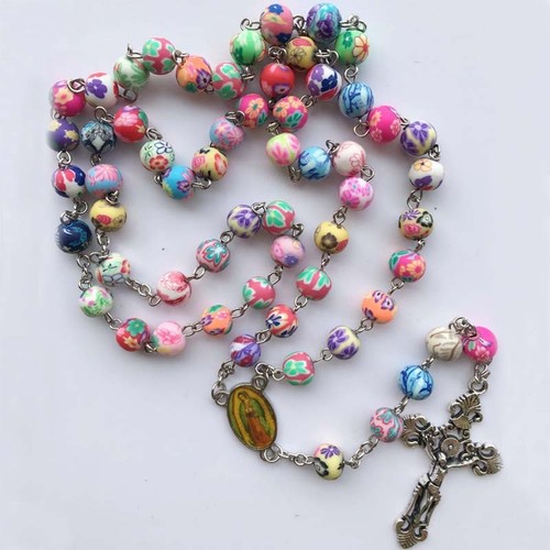 Cross multi coloured - multi, pearl