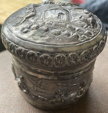 Base Metal Trinket Box Tin/