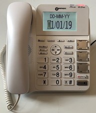 Geemarc CL595 Amplified Corded Telephone With Answering Machine White.