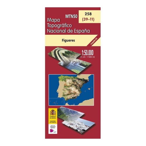 Spain map 0258 figueres - spain, 0258: