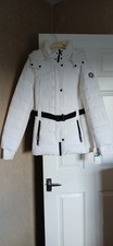 Michael Kors White Coat Hooded Size Large New with Tags Women's