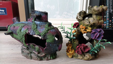 Aquarium/Fish tank Ornaments Bundle, Submarine and Colourful Coral!