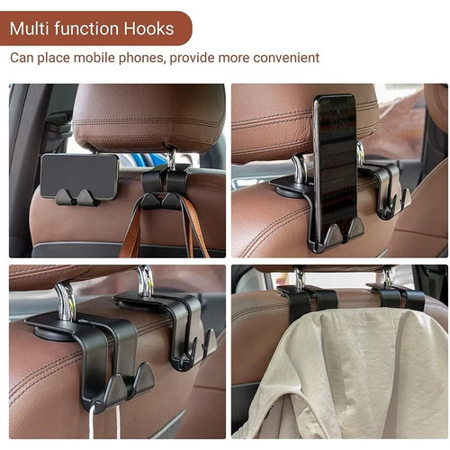 Pack car headrest hooks - 4,