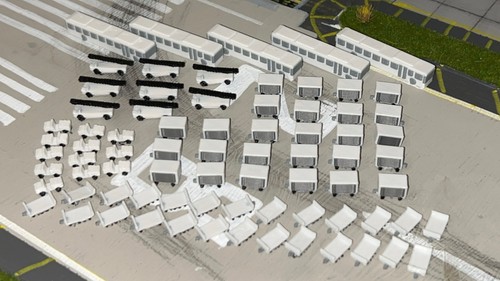 400 scale model airport - model,
