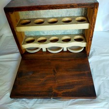 vintage watercolour artists paint box wooden case rustic hand made primitive