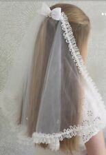 First Holy Communion White Veil Hair Accessory Headband Headdress Girls 