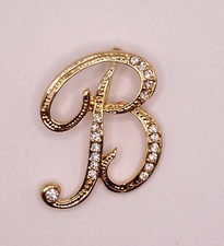 Diamante Gold Initial Letter B