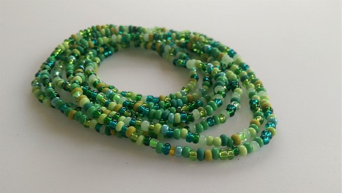 Seed bead necklace long - necklace,