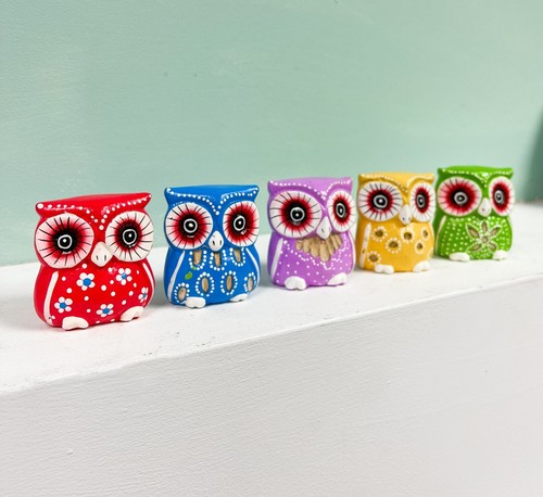 Wooden owls set 5 - ,