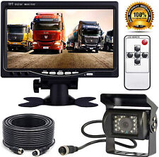 Car Reversing Camera +7" TFT LCD Monitor for Truck Caravan Bus Van Rear View UK