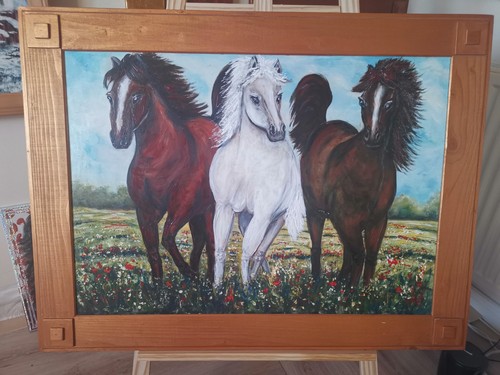 Horses painting original - horses,