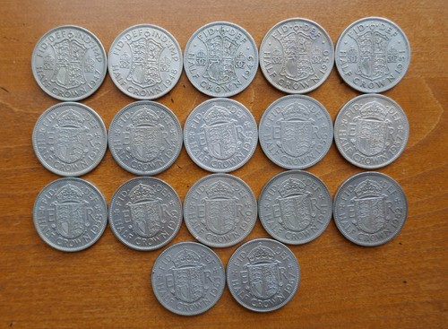 1947 1967 half crowns - to,