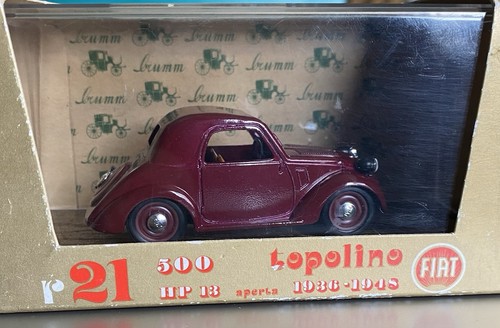 Topolino brumm burgundy fiat - topolino,
