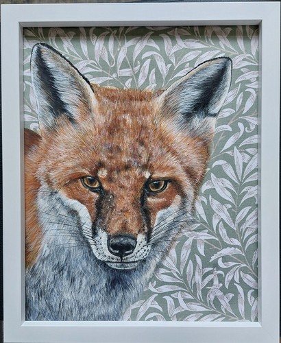 Original wildlife red fox - red,