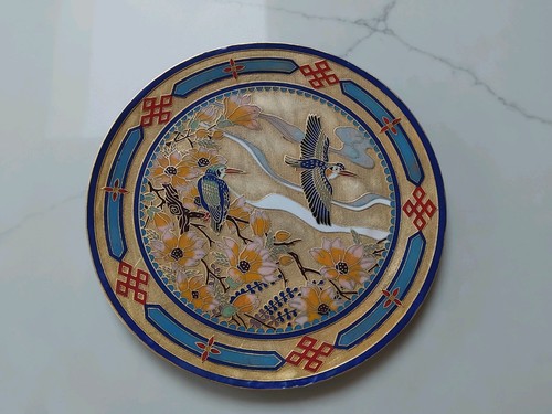 Vintage cloisonne charger - vintage,