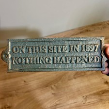 Vintage Metal Funny Sign On
