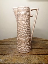 delcroft ware jug embellished with elephant design vintage art deco