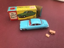 Corgi Toys No.238, Jaguar Mark X Saloon, Light Blue Diecast Model Car With Box.
