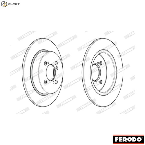 Brake disc ddf2071c for - 2x,