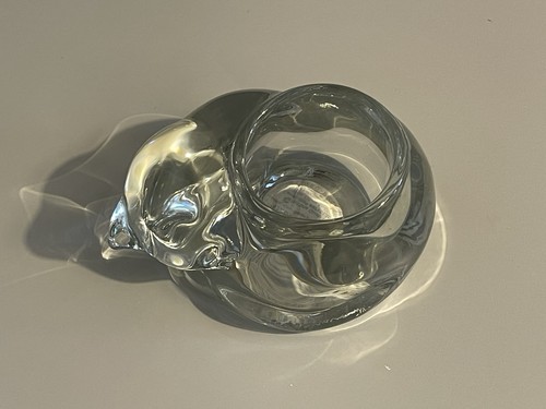 Cat candle holder paperweight - cat,