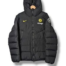 Nike Chelsea FC Therma-fit Strike Down Jacket Mens XL Black Puffer Coat Storm