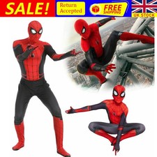 Boys Kids Spiderman Far From Home Polyester Cosplay Costume Adult Outfit Hero