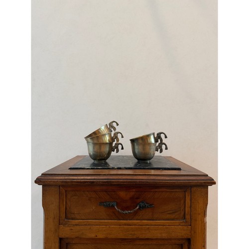 Vintage brass cups set - vintage,