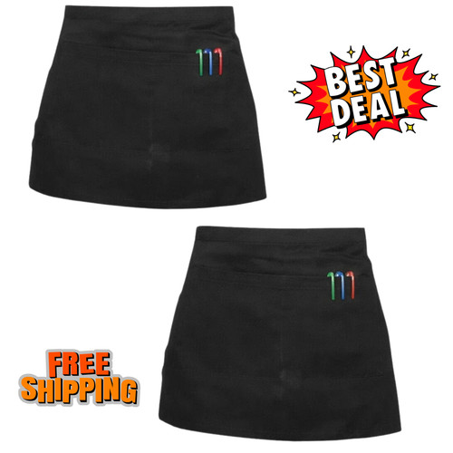 Black half size waist waiter - size,